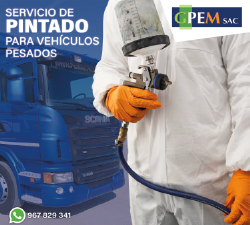 Servicio de pintura para vehículos pesados - GPEM SAC.